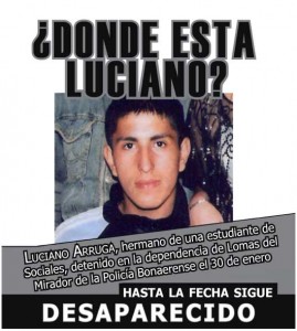 Luciano Arruga, otra víctima inocente de la corporación mafiosa de la policía bonaerense