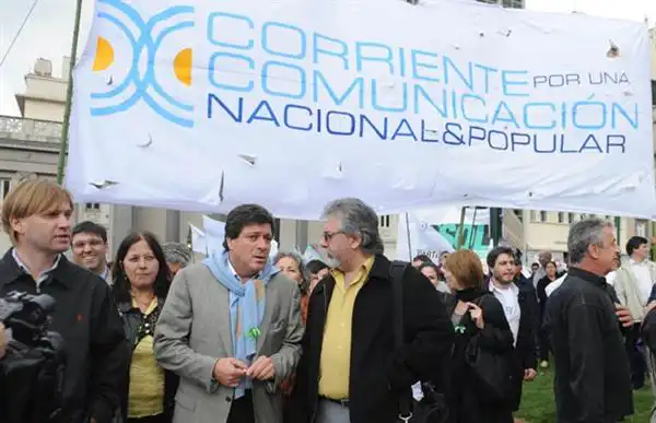 Mariotto en la marcha (Foto La Nación)