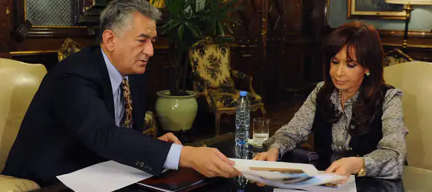 Alberto Rodríguez Saa y la Presidente Cristina Fernández