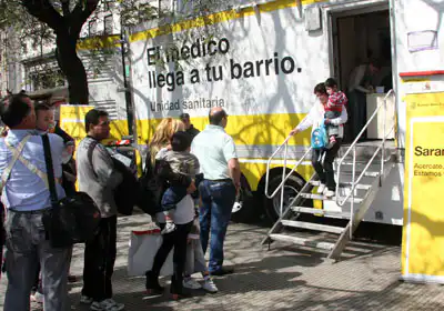 Se realizó un operativo de vacunación contra el sarampión en Plaza Miserere. Foto: Silvina Arrastia-gv/GCBA.