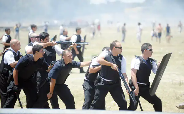 Uno de los momentos de máxima violenca en el parque indoamericano