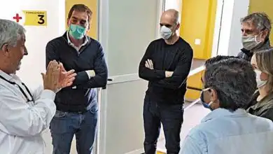 Horacrio Rodriguez Larreta Diego Santilli Felipe Miguel y Fernan Quiros Barbijos por coronavirus